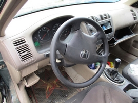 2001 HONDA CIVIC DX GREEN 4DR 1.7L MT A17528
